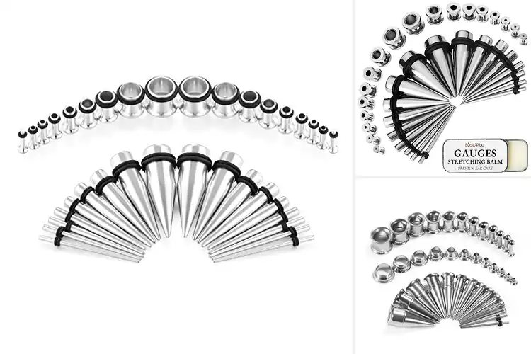 Detailed view of Best Stainless Steel Gauges: Stretch Safely & Stylishly