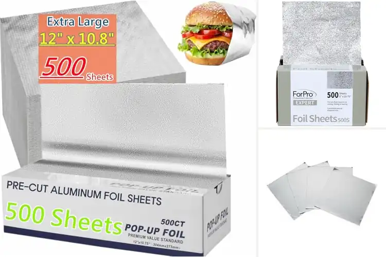 Detailed view of Best 500-Count Foil Sheets Box For High Volume Use