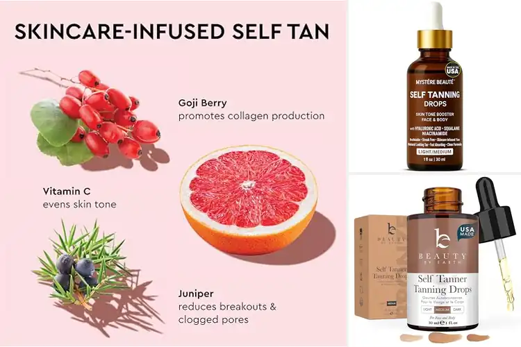 Detailed view of Best Hydrating Tanning Drops for a Natural, Radiant Glow
