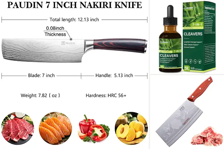 Detailed view of Best Lightweight Cleavers for Effortless and Precise Cutting