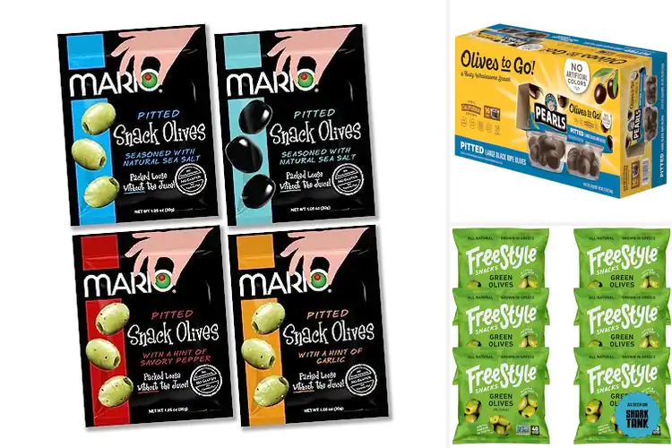 Detailed view of Best Snack Olives: Vegan, Gluten-Free, Low-Calorie Pouches