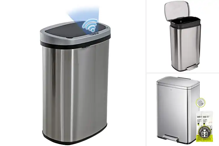 Detailed view of Best Stainless Steel Trash Cans for Stylish, Clean Spaces