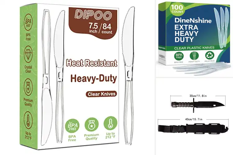 Detailed view of Best Sturdy Plastic Prop Knives